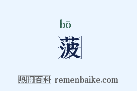 菠是什么意思的图片